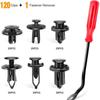 6.3 a 10 mm Agujero 120 Piezas Bolsas de Clips Adecuados para Ford, Toyota, Honda Clips para Parachoques de Coche