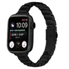 Adecuado para la Nueva Correa de Acero Inoxidable para Apple Watch Apple Watch Ultra Falsa de Tres Eslabones Cintura Pequeña Delgada Correa de Acero