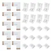 Fita de LED de Baixa Tensão de 3 Pinos Sem Conector de Solda 8mm Água Corrente Tricolor 2835 Cor Mágica 5050 Fita de Luz 10mm Cabeça Única