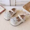 Zapatos de Cuero para Bebé Niña Pequeña Estilo Mary Jane 2026 Primavera Otoño Nuevos Suela Suave Fuegos Artificiales con Pedrería Zapatos de Princesa