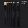 Pincéis de Aquarela, Pincéis de Arte de Nylon, Pincéis Específicos de Cerdas de Javali em Leque para Pintura a Óleo, Pincéis Planos para Acrílico, Conjunto de Pincéis Planos de Pelo de Lobo