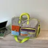 Bolsa de equipaje Dopamine de bloques de color para mujer, Gran capacidad, Bolsa para viajes cortos, Versátil para ir al trabajo y almacenamiento, Bolsa accesoria para equipaje