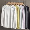 ¡Protección Solar de Bloques de Color! Camiseta de Manga Larga Base de Manga Raglán Unisex Delgada de Secado Rápido para Deportes Ciclismo Exterior Refrigerante
