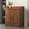 Aparador de Madera Maciza Sala de Estar Gabinete para Vino Gabinete de Té Multifuncional Cocina Gabinete de Té Doméstico Gabinete de Comida Armario Armario
