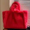 Bolsas de Peluche Personalizadas para Mujer, Bolsos de Hombro Europeos y Americanos de Otoño e Invierno, Bolsos de Mano de Felpa de Gran Capacidad