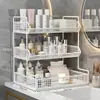 Prateleira de armazenamento de cosméticos para lavatório bancada de banheiro lavabo vaso sanitário desktop produtos de skincare prateleira de armazenamento de banheiro