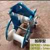 Polea para Tirar Cables Tipo Gancho Montada en Asiento con Borde Carro para Cables Engrosado Polea de Nylon Herramienta para Tirar Cables de Alimentación Polea
