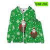 Venta caliente transfronteriza nuevo otoño e invierno impresión navideña 3D talla grande sudadera casual con cremallera cárdigan suéter se puede personalizar