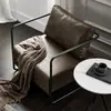 Cadeira sofá de ferro forjado, estilo vintage, estilo industrial, luxo leve, design simples, sofá para área de estar da sala de estar, sofá pequeno de um lugar de designer