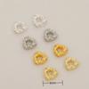 Chapado en oro de 18 quilates circonita retorcida circonita retorcida espaciador redondo DIY accesorios para pulseras caseras espaciadores de transferencia de corona
