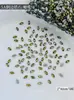Rhinestones para decoración de uñas de circón biselado color verde oliva, deslumbrantes para otoño e invierno, iluminadores, lujo ligero, mini decoraciones para uñas de forma irregular con base plana