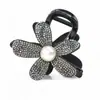 Pinza de Pato Flor de Perla Pinza Brillante de Flor de Diamante Estilo Francés Suave Fresca Flor Pinza Lateral Pinza para el Cabello Tocado para Mujeres