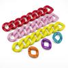 Plástico acrílico color sólido brillante colorido cadena 35*35 hebilla de plástico anillo abierto joyería accesorios de equipaje