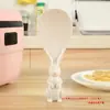 Cuchara para Arroz Antiadherente Engrosada Pala para Arroz Cucharón para Sopa Cuchara Grande para Servir Gachas Arroz de Congee Cocina de Arroz Pala de Plástico Aleación de Aluminio Resistente a Altas Temperaturas