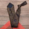Gravata de padrão listrado marrom retrô romântico francês de 8cm para vestido formal masculino estilo Yupi Sina padrinho