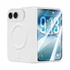 Adequado para Capa de Celular iPhone Duo, Apple 18 Dobrável Sucção Magnética Couro Liso Capa Protetora Frontal e Traseira com Película Integrada, Transfronteiriço