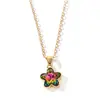 Joyería Gradiente Colorida Transfronteriza Europea y Americana para Mujer, Anillos Abiertos, Pendientes y Conjuntos de Collares Ligeros de Lujo a la Moda y Únicos Estilo Ins para Mujer