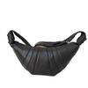 Bolso Croissant de Piel de Oveja, Bolso de Empanada de Moda, Bolso de Hombro Cruzado para el Pecho Simple y Versátil, Bolso Croissant Retro, Bolso de Piel Genuina para Mujer