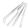 Pinzas Creativas para Platos de Acero Inoxidable, Pinzas Extendidas para Alimentos, Pinzas con Forma para Barbacoa y Platos Fríos, Pinzas con Forma de Pistola, Pinzas para Plantas Acuáticas, Suculentas