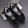 Zapatos de piel para hombre marca Dragonfly, calzado formal de negocios, estilo coreano, piel brillante, punta fina, primavera/verano, estilo británico, slip-on transpirables, zapatos de boda