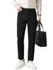 Pantalones Casuales Gruesos Versátiles de Moda para Hombre Otoño/Invierno 2026, Pantalones Rectos Ajustados para Hombre, Pantalones de Vestir Gruesos con Forro Polar Otoño/Invierno