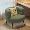 Silla de Maquillaje Estilo Girly Estética Silla con Respaldo de Lana de Cordero Sala de Estar Dormitorio Tocador Sofá Individual Taburete de Maquillaje