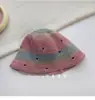 Gorro de Pescador Tejido Arcoíris Dopamina para Niñas, Bebés y Niños, Protección Solar, Diseño Calado, Gorro Delgado de Primavera/Verano