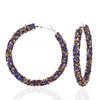 Brincos de liga de diamante de joias de moda europeias e americanas brincos populares brincos de argola