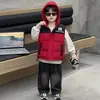 Colete Infantil Outono Inverno Roupas de Algodão Roupa Externa 2026 Novo Estiloso Menininho Bebê Colete de Algodão Acolchoado Top