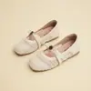 Zapatos Planos de Punta Redonda Huecos Retro de Boca Baja para Mujer, Nuevos de Primavera/Verano 2026, Transpirables, con Tacón Oculto, Suela Suave, Zapatos Mary Jane