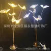 Nuevos Accesorios de Boda Camino Guía Hierro Mariposa Pájaro Arreglo de Sitio Luces Luminosas Decoración de Mesa Hotel