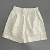 Shorts Casuais Femininos de Lyocell Tencel para Uso Diário, Cor Sólida, Verão, Finos, Cintura Alta, Corte Solto, Reto, Perna Larga, Comprimento no Joelho