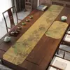 Nuevo Camino de Mesa de Cuero Estilo Chino para Mesa de Té, Mantel para Mesa de Té, Camino Largo para Té, Impermeable y a Prueba de Aceite, Funda de Mantel Lavable para Mueble de TV
