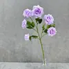 Arranjo de Flores Artificiais de Rosa de 6 Cabeças para Decoração de Casamento, Parede de Flores de Rosa Multi-Cabeças Prop para Fotografia, Flor para Decoração de Casa