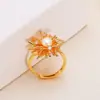 Aretes Anillo Estilo Fuegos Artificiales Dulces Elegantes Moda Femenina Lujo Accesible Elegantes Aretes de Perlas de Agua Dulce Pulsera Colgante Set