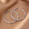 Pendientes Largos de Aguja Plateada para Mujer, Pendientes de Lujo de Gama Alta con Sentido del Diseño, Pendientes de Aro Nicho No Desgastables, Exagerados para Rostros Cuadrados y Redondos, Venta al por Mayor