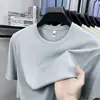 Camiseta Masculina Manga Curta Modal Antibacteriana 10A Anos 80 2026 Verão Nova Gola Redonda Cor Lisa Respirável
