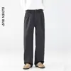 Pantalones Casuales de Pierna Ancha para Hombre Estilo Old Money para el Trabajo Otoño Nuevo Estilo Moda Tendencia Marca Versátil Pantalones Rectos Americanos Pantalones de Vestir para Hombre