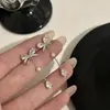 Pendientes Colgantes de Lazo y Gota de Agua para Mujer, Lujo Ligero Nicho de Gama Alta Estilo Coreano Pendientes Brillantes de Zirconia Elegantes, Impresionantes Accesorios de Otoño