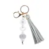 Chaveiro de Borla Feito à Mão Transfronteiriço Pom-Pom de Margarida de Silicone Acessório de Acrílico Pingente de Bolsa com Borla Decoração