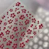 Populares Calcomanías para Uñas con Flores Secas de Cinco Pétalos, Calcomanías para Uñas en Relieve Simples de Flor de Cinco Pétalos Blanca y Roja