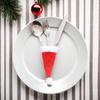Decorações de Natal Pano de Limpeza Chapéu de Natal Restaurante Ocidental Faca e Garfo Decoração de Feriado Chapéu de Tecido Não Tecido Vinho de Natal