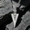 Colgante moderno triangular de acero de titanio moda retro colgante de lezna para hombre una generación de SP513