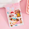 Pegatinas 5D tridimensionales con relieve para niñas, dibujos animados infantiles, autoadhesivas, impermeables, decoración DIY para funda de teléfono, patrones pequeños