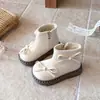 Botas Martin con Lazo de Mariposa para Niñas 2026 Otoño/Invierno Nuevo Estilo Moda Infantil Versátiles Zapatos Casuales Niños Medianos/Grandes Botas de Princesa Modernas