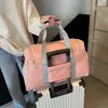 Bolsa de gimnasio con separación de seco y húmedo, gran capacidad, diseño color block, organizador de equipaje, bolsa de mano, bolso cruzado, bolsa de viaje para viajes cortos para mujer