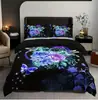 Juego de Tres Piezas Transfronterizo Caricatura Mariposa Impresión Digital 3D Exportación de Amazon Ropa de Cama Textiles para el Hogar Juego de Tres Piezas Al por Mayor