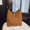 Bolso tipo cubo retro de gran capacidad estilo coreano, nueva tendencia de moda 2026, elegante y con textura, adecuado para ir al trabajo