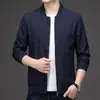 Otoño 2026 Ropa para Papá de Mediana Edad y Mayor Negocios Casual Cuello Mao Chaqueta Casual de Moda Ropa Exterior para Hombre Top Sencillo