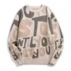 Suéter Casual Holgado para Hombre, Tejido Grueso Tallas Grandes, Nuevo Suéter de Marca Tendencia Estilo Americano Cuello Redondo, Ropa Exterior Casual